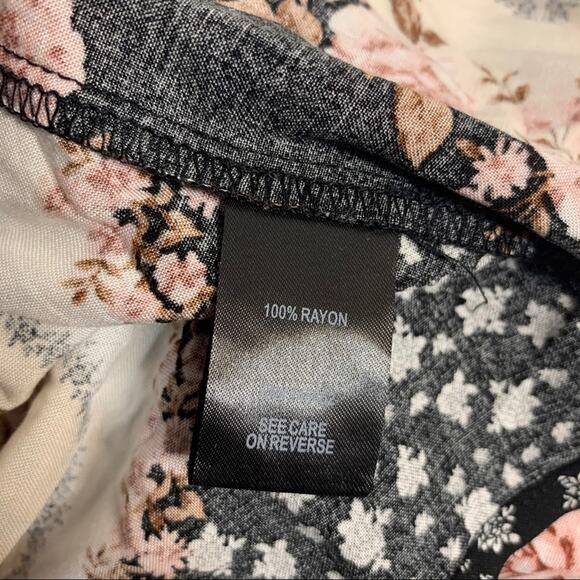 NWT Torrid scarf challis shirred hem midi dress - Picture 7 of 9